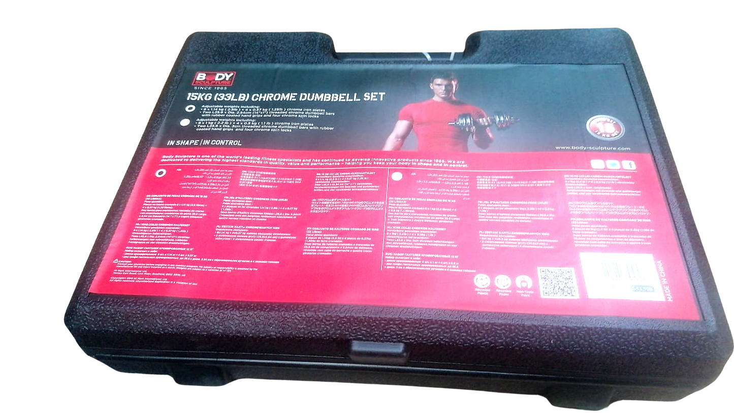 Set Mancuernas Cromadas 15 Kg Body Sculpture