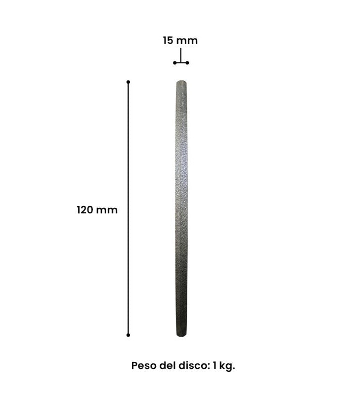 Disco Preolimpico Barbell Fierro Macizo 1 Kg