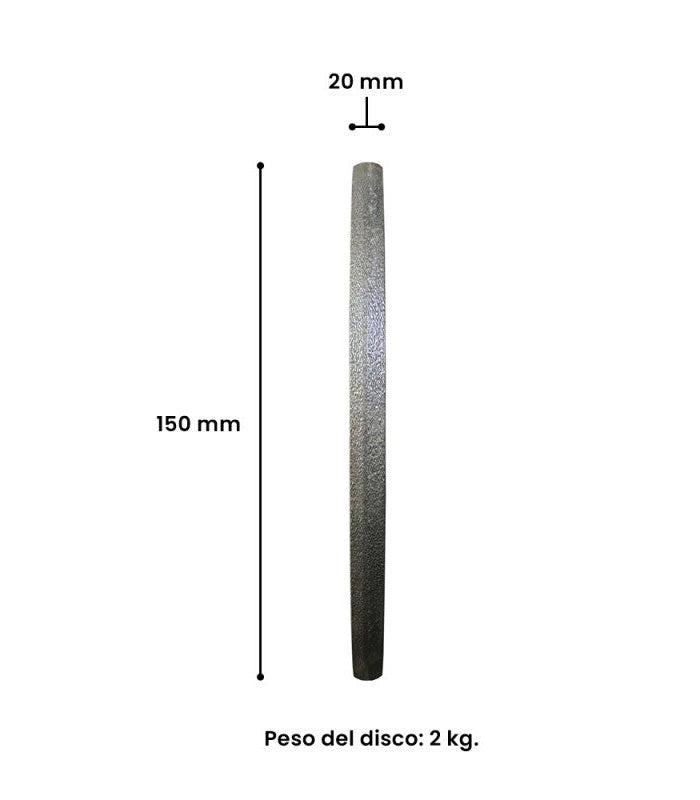 Disco Preolimpico Barbell Fierro Macizo 2 Kg