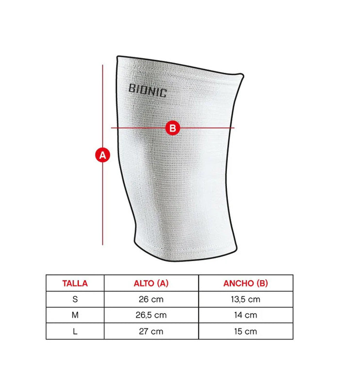 Rodillera Bionic Elasticada Blanco