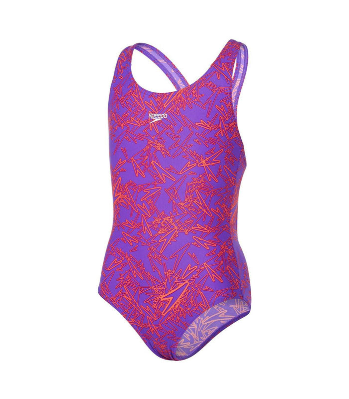 Traje de Baño Speedo Girls Boom Allover Splashback  Purple