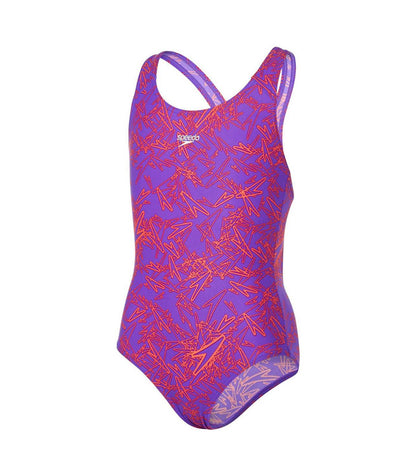 Traje de Baño Speedo Girls Boom Allover Splashback  Purple
