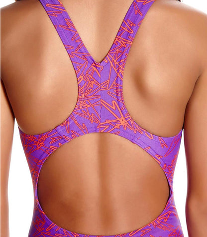 Traje de Baño Speedo Girls Boom Allover Splashback  Purple