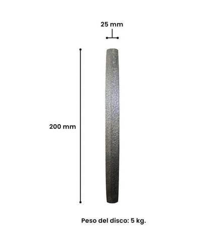 Disco Preolimpico Barbell Fierro Macizo  5 Kg