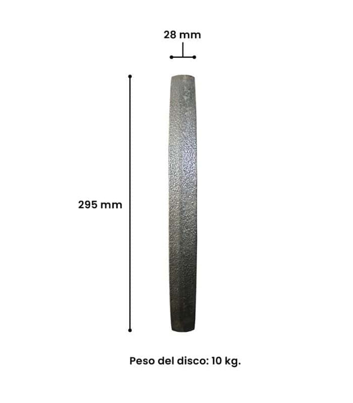 Disco Preolimpico Barbell Fierro Macizo  10 Kg