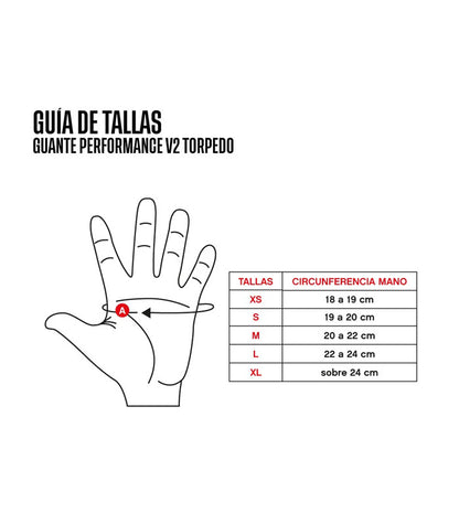 Guante Torpedo  Performance V2  Negro