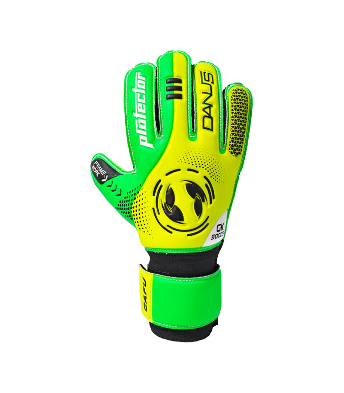 Guante Arquero Cafu  Danus Férula Protector  Verde Amarillo