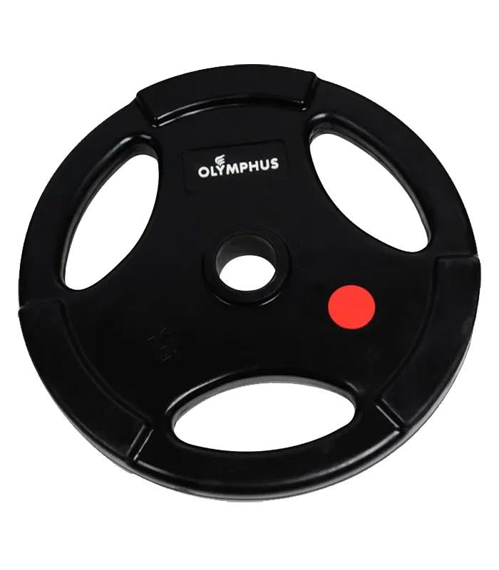 Disco Olimpico 10 KG Engomado con Agarre