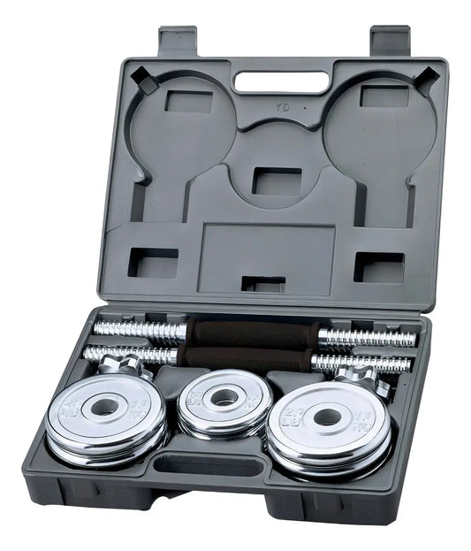 Set Mancuernas Cromadas 15 Kg Body Sculpture