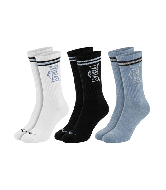 Calceta Everlast  3 Pares  Tr Line Multicolor Azul  EHH12530