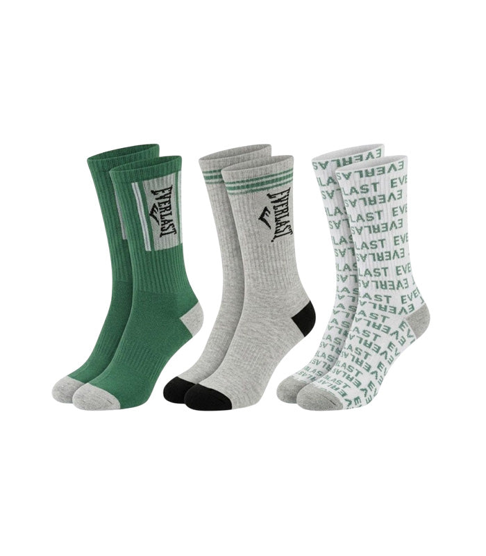 Calceta Everlast  3 Pares  Tr Point Multicolor Verde  EHH12531