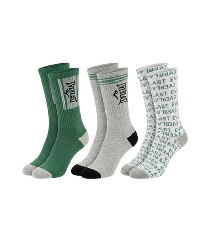 Calceta Everlast  3 Pares  Tr Point Multicolor Verde  EHH12531