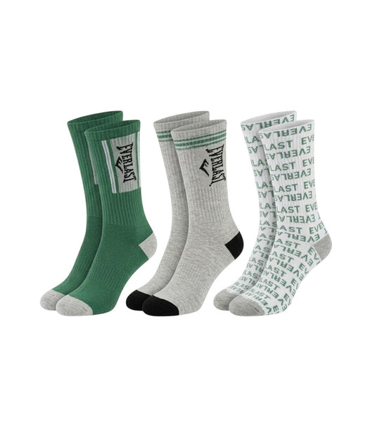 Calceta Everlast  3 Pares  Tr Point Multicolor Verde  EHH12531