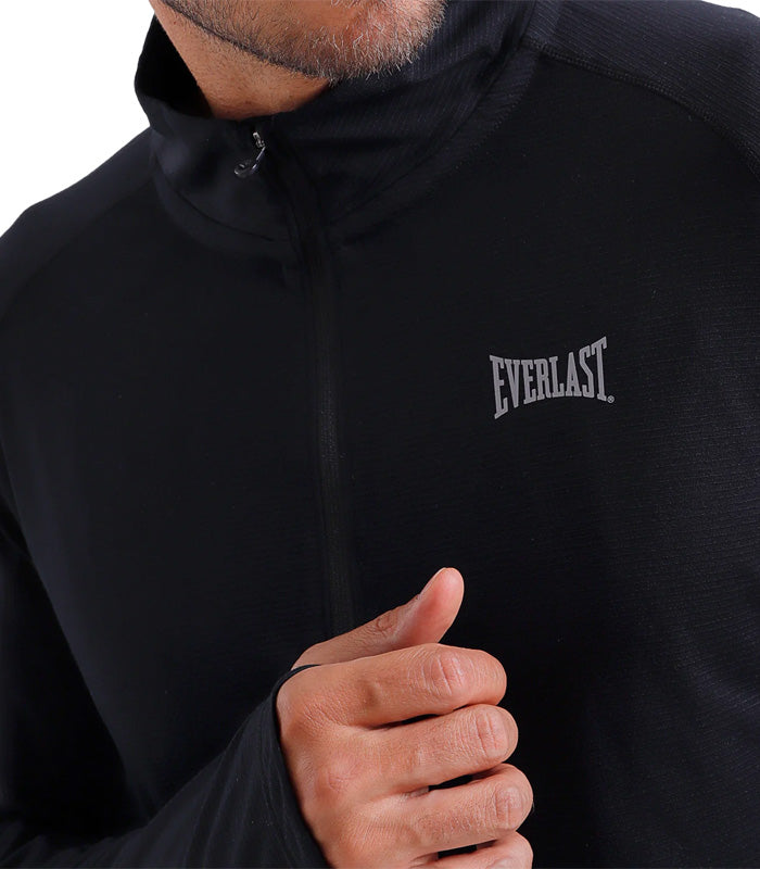 Polera Everlast  Qtr Zip Cardio Box Negro  EHW2372