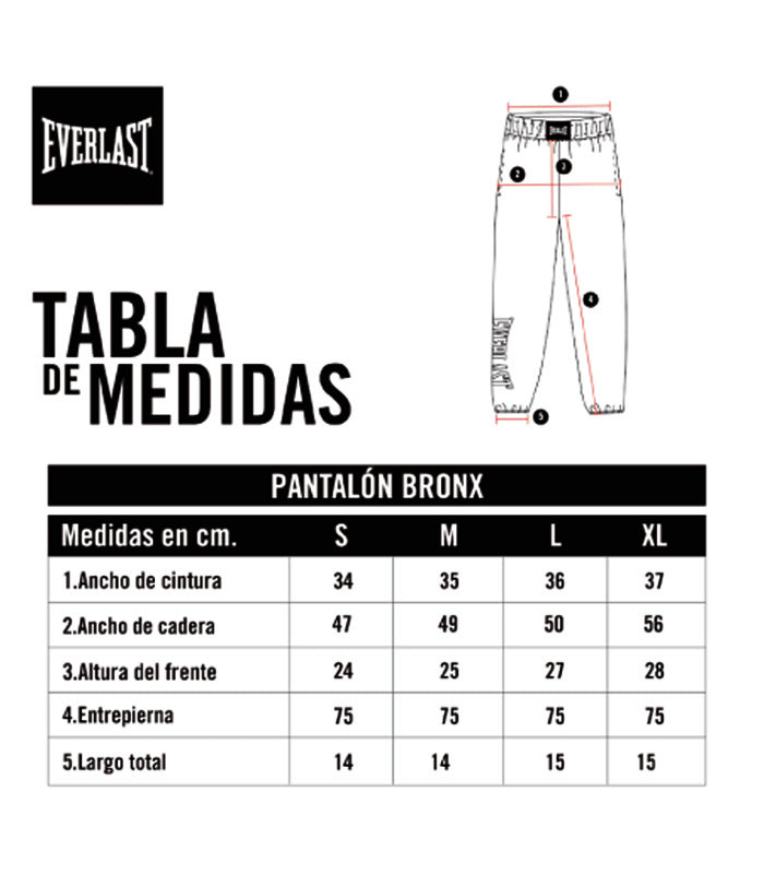 Pantalón Everlast  Bronx Negro  EHH12505