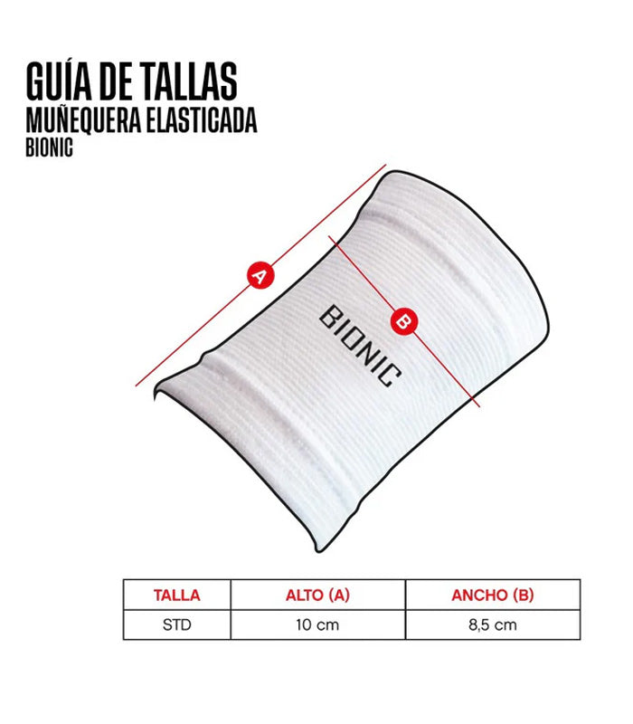 Muñequera Bionic Elasticada Blanco
