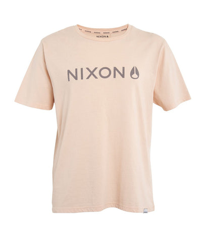 Polera Nixon  Pale Pink Grey Logo Front  NXNPOV2301RO