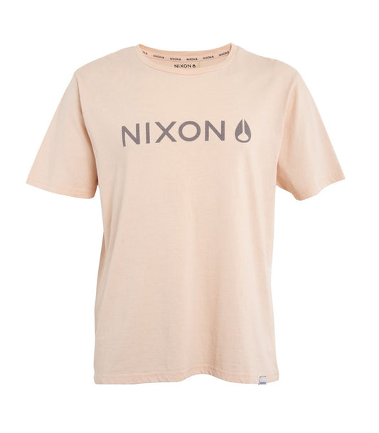 Polera Nixon  Pale Pink Grey Logo Front  NXNPOV2301RO