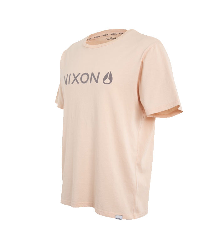 Polera Nixon  Pale Pink Grey Logo Front  NXNPOV2301RO