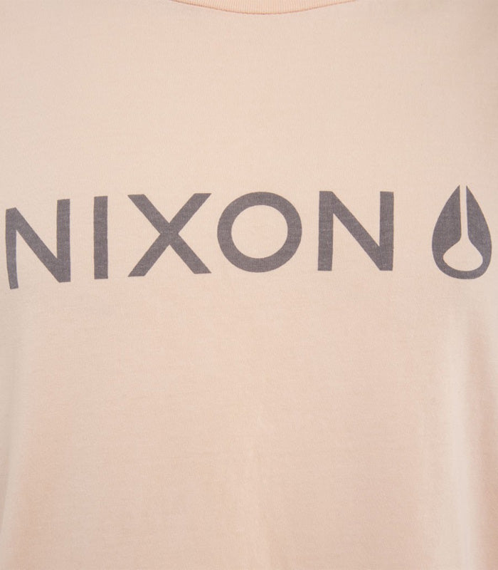 Polera Nixon  Pale Pink Grey Logo Front  NXNPOV2301RO