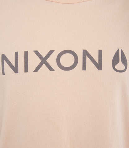 Polera Nixon  Pale Pink Grey Logo Front  NXNPOV2301RO