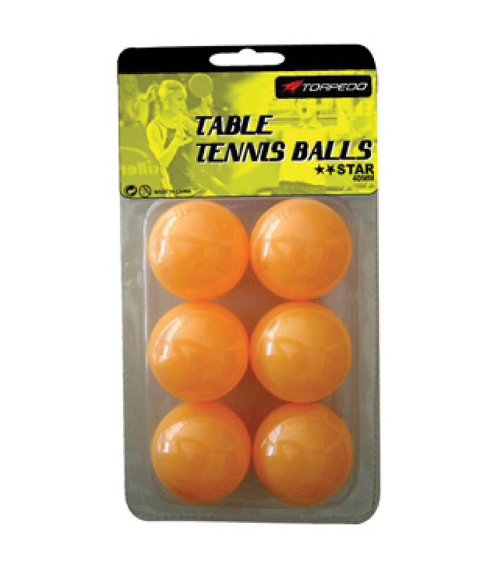 Set 6 Pelotas Ping Pong Torpedo 2 Estrellas
