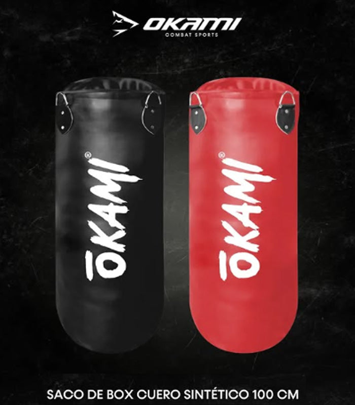 Saco de Box Okami Ecocuero 100 cm Rojo