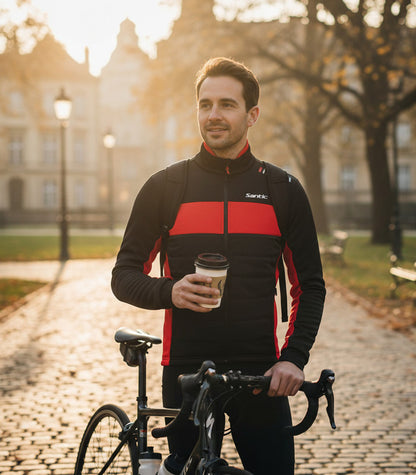 Chaqueta Santic Men's Winter Cycling Jerseys Bike Riding Jacket RB-M5C01059R