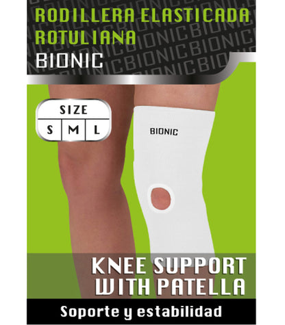 Rodillera Elasticada Bionic Rotuliana Blanco