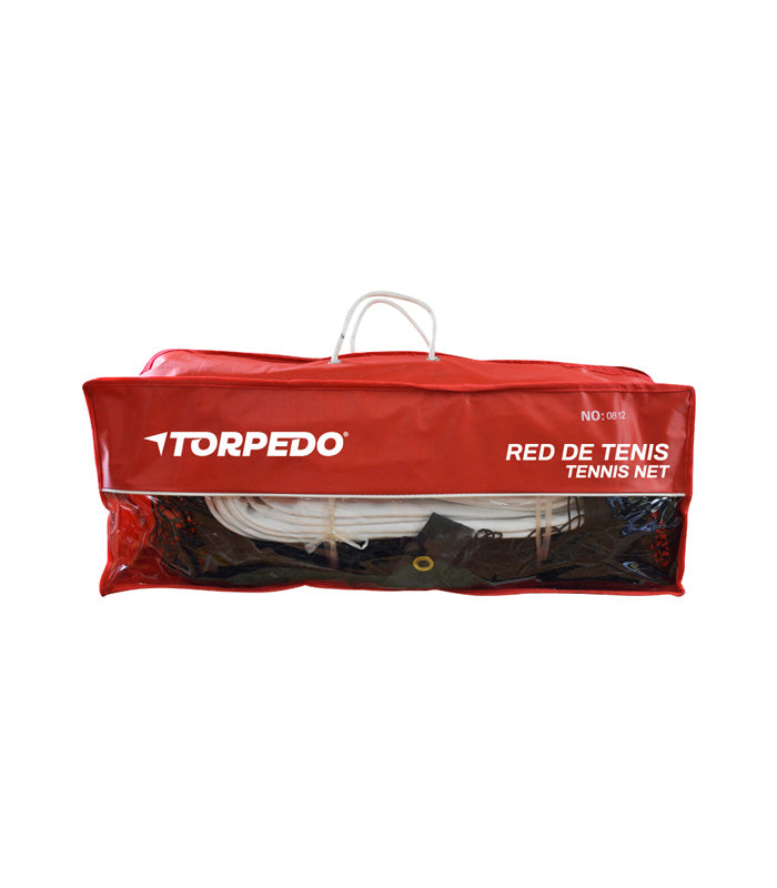 Red de Tenis Torpedo Con Cable de Acero 12.8 x 1 mt