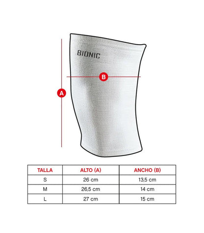 Rodillera Bionic Elasticada Blanco