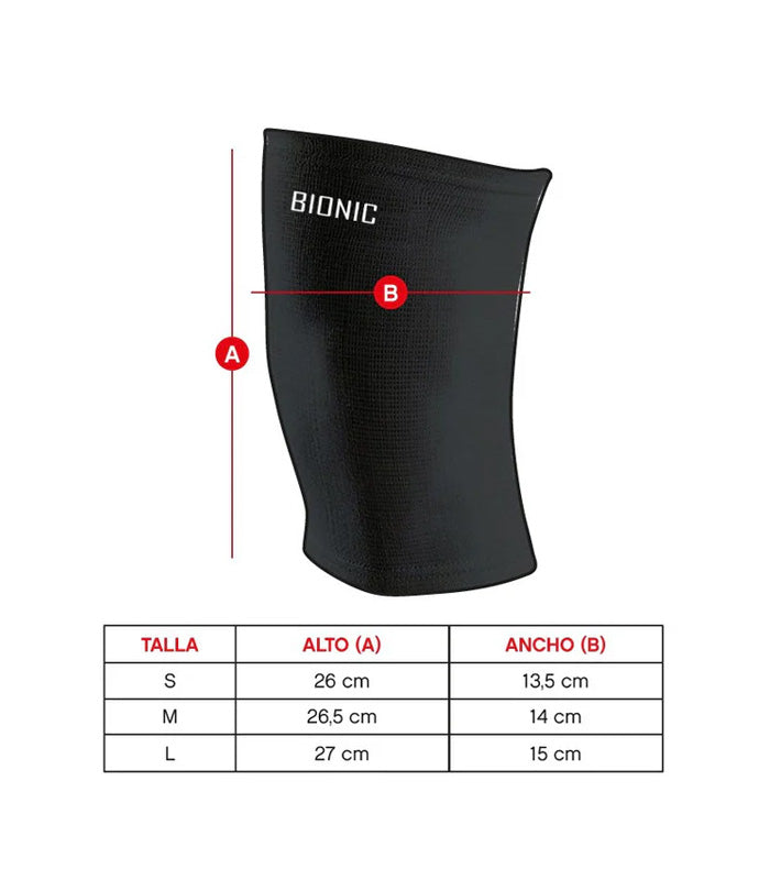 Rodillera Bionic Elasticada Negro