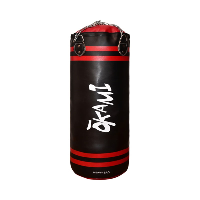 Saco de Box  Okami  Ecocuero Negro/Rojo  100 cm