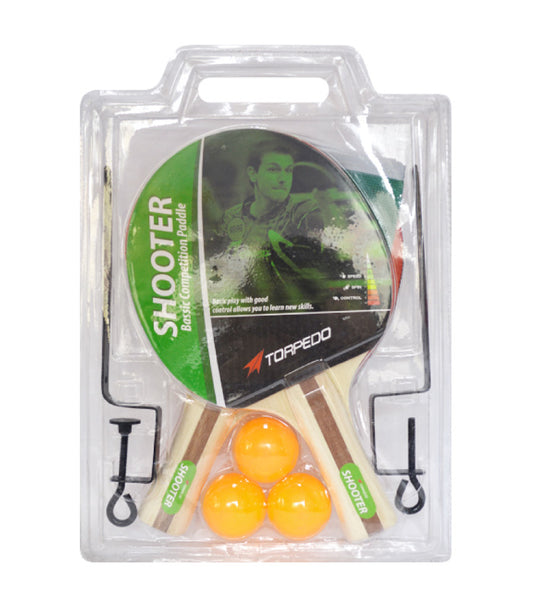 Set Ping Pong Torpedo Shooter Blister Pal+Pel+Red+Sop