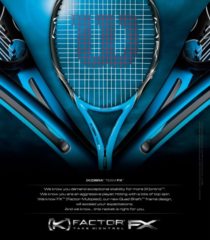 Raqueta Wilson (K)Factor (K)Obra Team FX 102 (F)  WRT79921  (no incluye cuerdas)