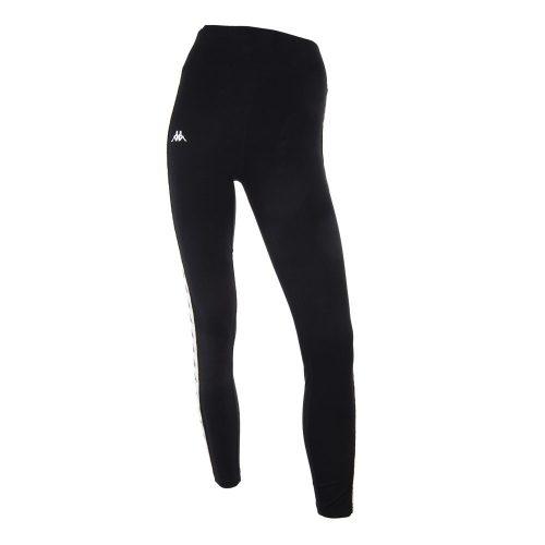 CALZA KAPPA NEGRA CON FRANJA BLANCA KPWLEV2262NE